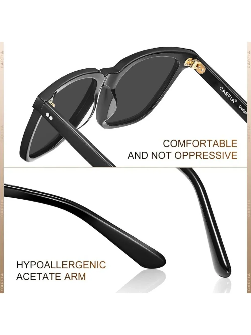 Classic Retro Square Polarized Sunglasses for Men - UV400 Protection Driving